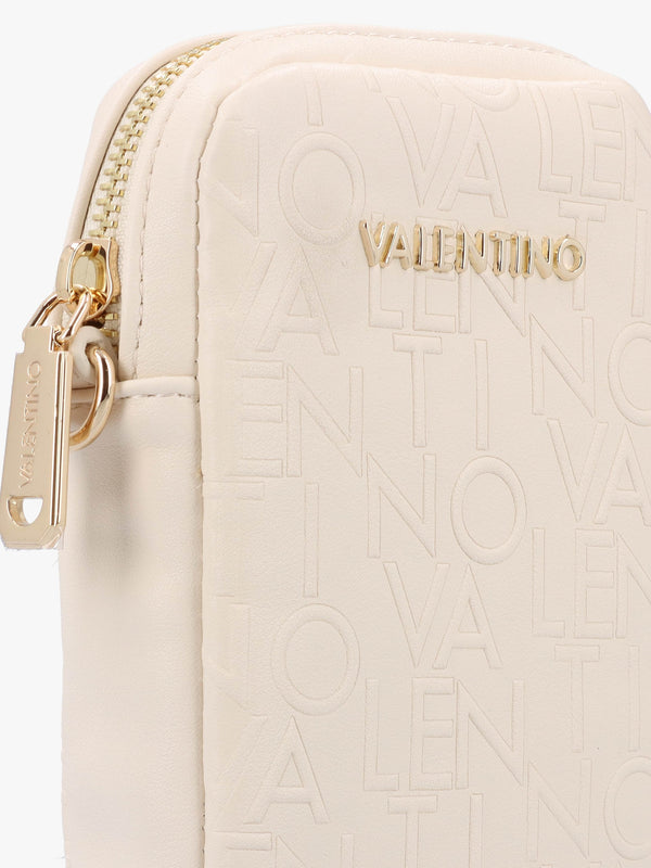 Relax Ecru Embossed Logo Pouch Bag