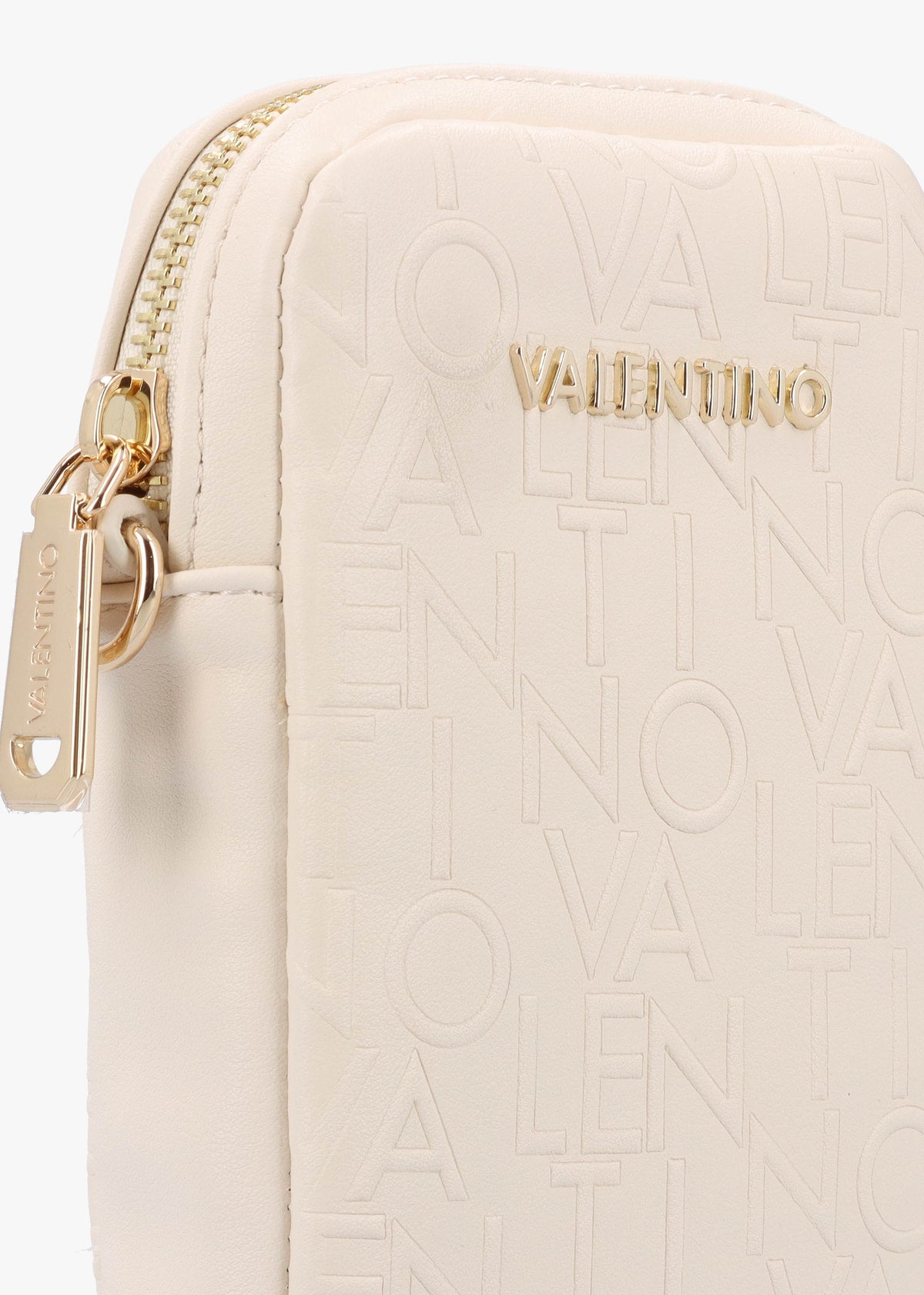 Relax Ecru Embossed Logo Pouch Bag
