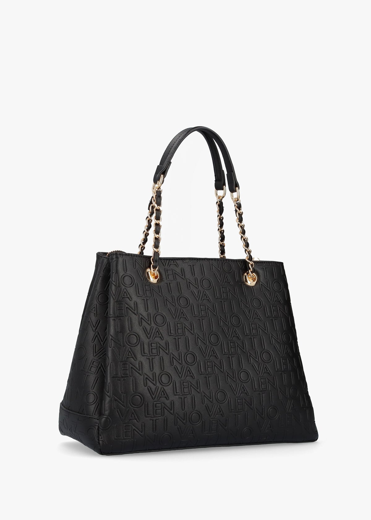 Relax Embossed Logo Nero Chain Strap Shopper Bag