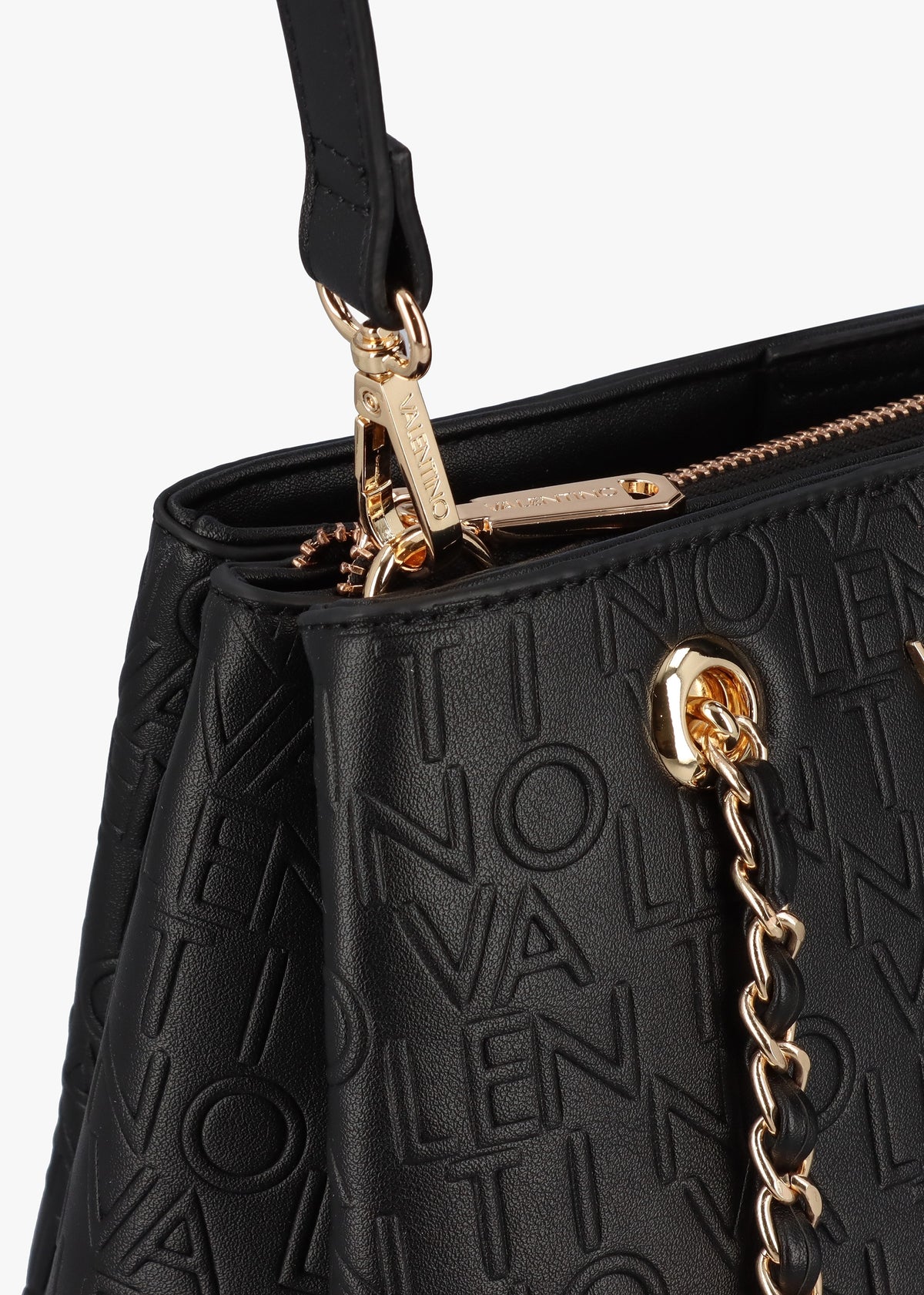 Relax Embossed Logo Nero Chain Strap Shopper Bag