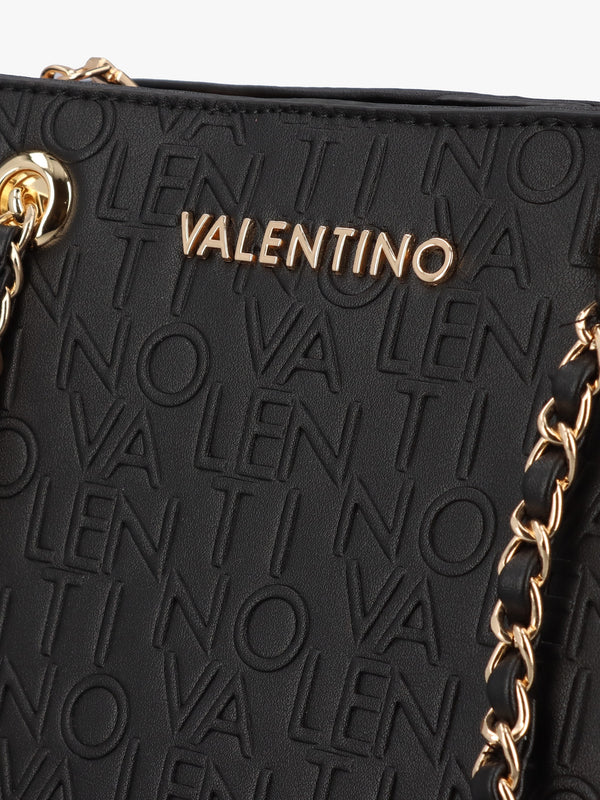 Relax Embossed Logo Nero Chain Strap Shopper Bag