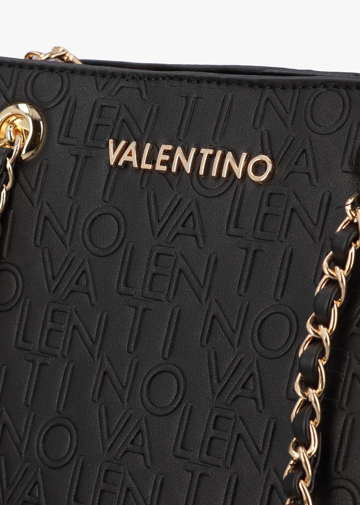 Relax Embossed Logo Nero Chain Strap Shopper Bag
