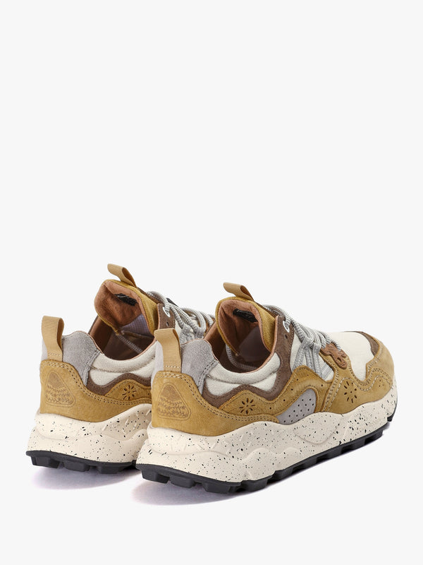 Men's Yamano 3 Ochre-Bone Suede/Cotton Cloth Trainers