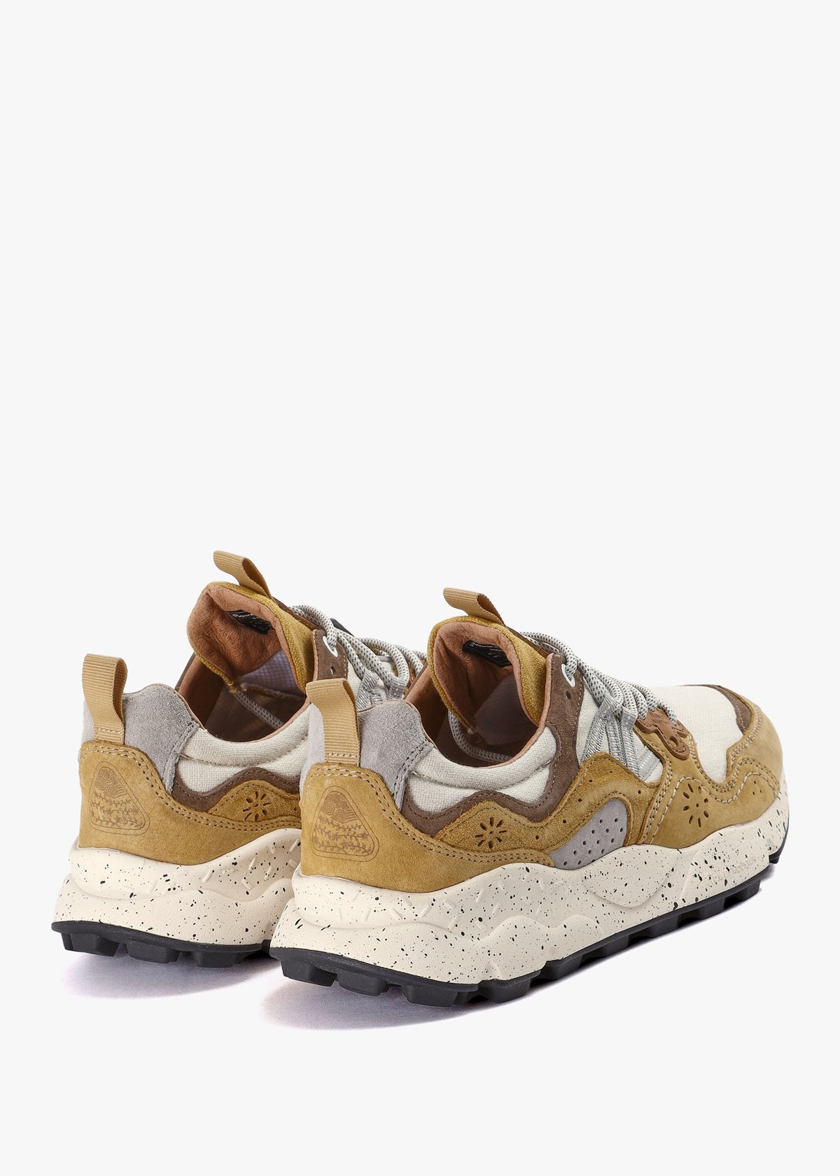 Men's Yamano 3 Ochre-Bone Suede/Cotton Cloth Trainers