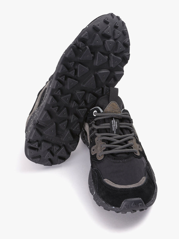 Men’s Yamano 3 Black Suede & Technical Fabric Trainers