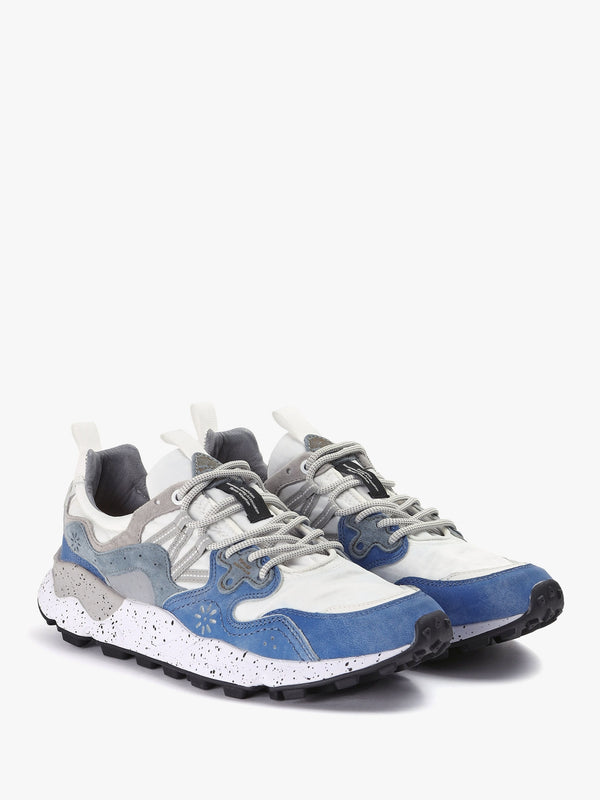 Men’s Yamano 3 Atlantic-White Suede & Technical Fabric Trainers