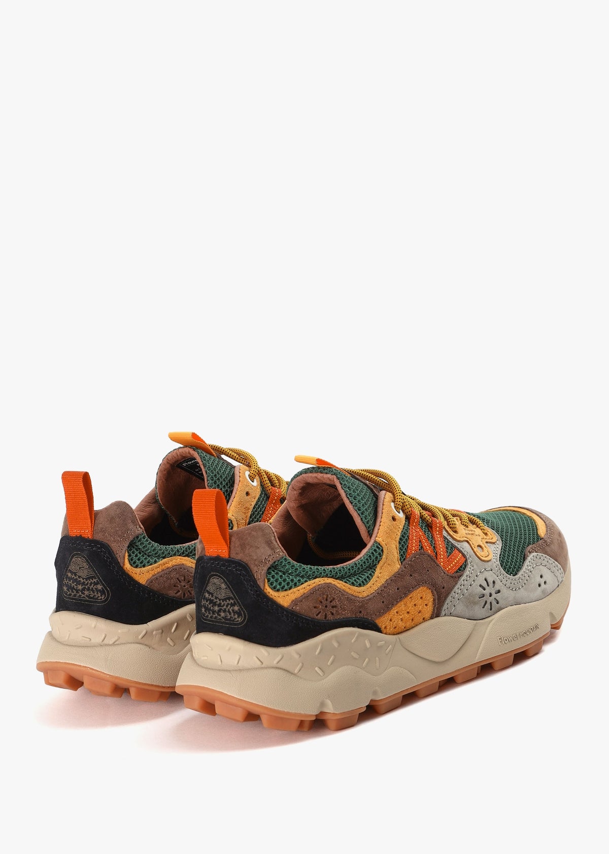 Men’s Yamano 3 Taupe-Green-Ocra Suede & Mesh Trainers