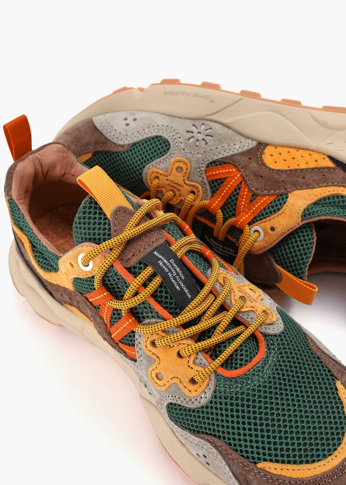 Men’s Yamano 3 Taupe-Green-Ocra Suede & Mesh Trainers
