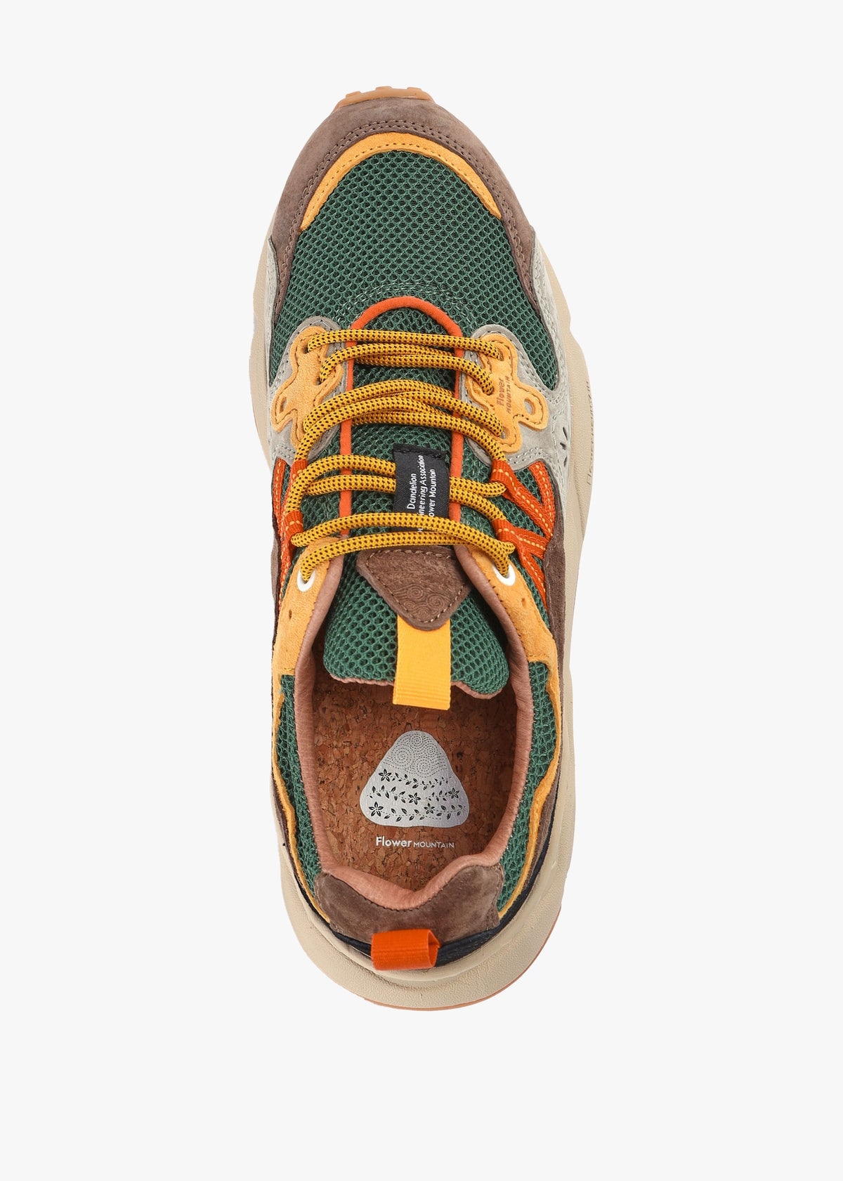 Men’s Yamano 3 Taupe-Green-Ocra Suede & Mesh Trainers