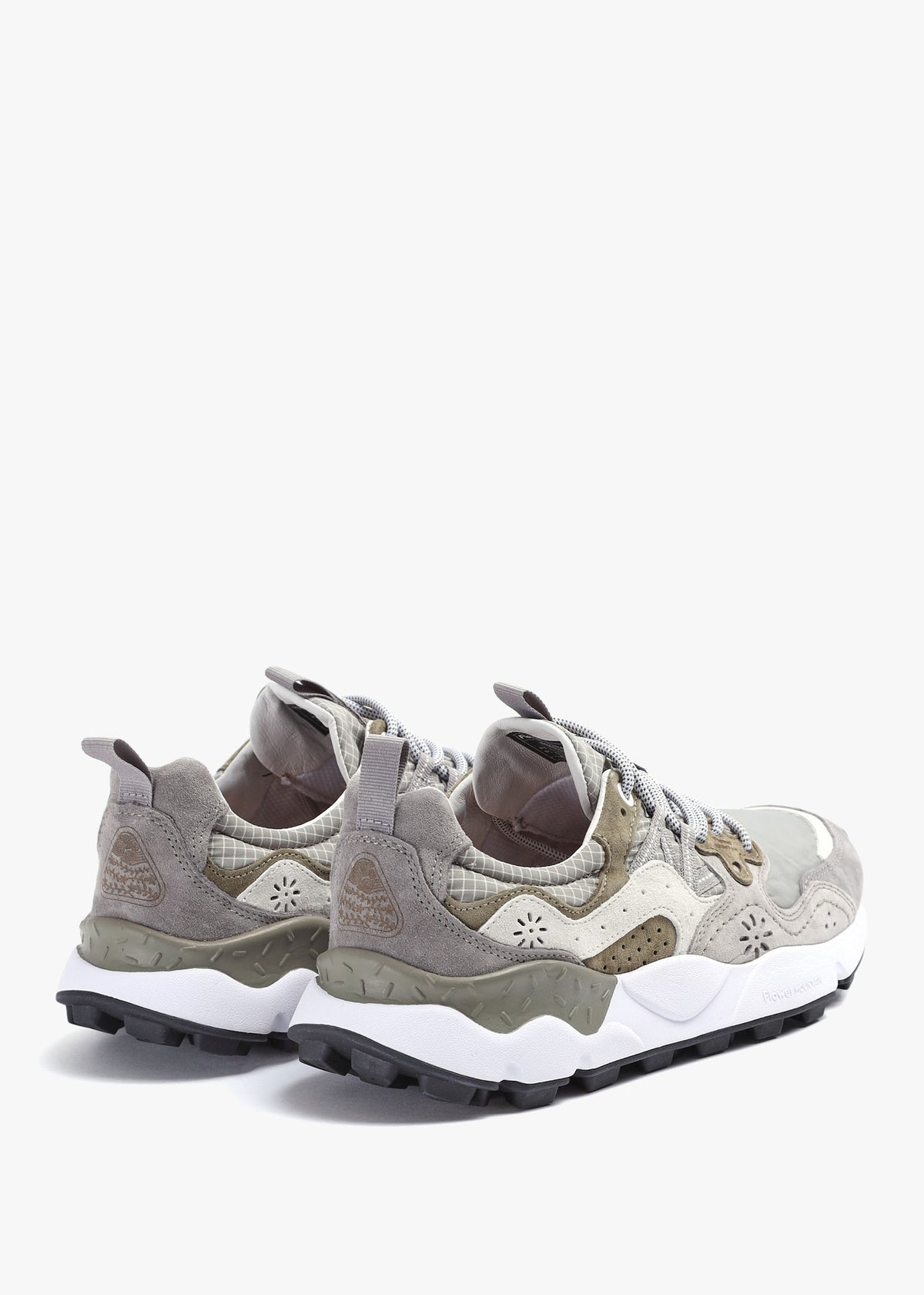Men’s Yamano 3 Grey-Light Grey Suede & Nylon Ripstop Trainers