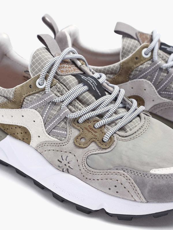 Men’s Yamano 3 Grey-Light Grey Suede & Nylon Ripstop Trainers