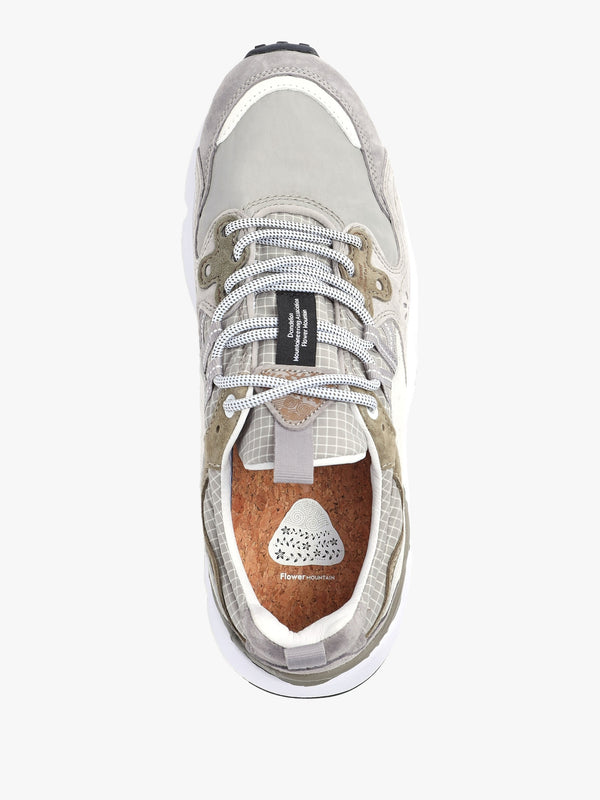 Men’s Yamano 3 Grey-Light Grey Suede & Nylon Ripstop Trainers