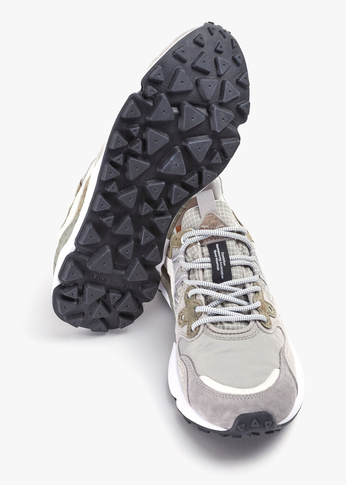 Men’s Yamano 3 Grey-Light Grey Suede & Nylon Ripstop Trainers