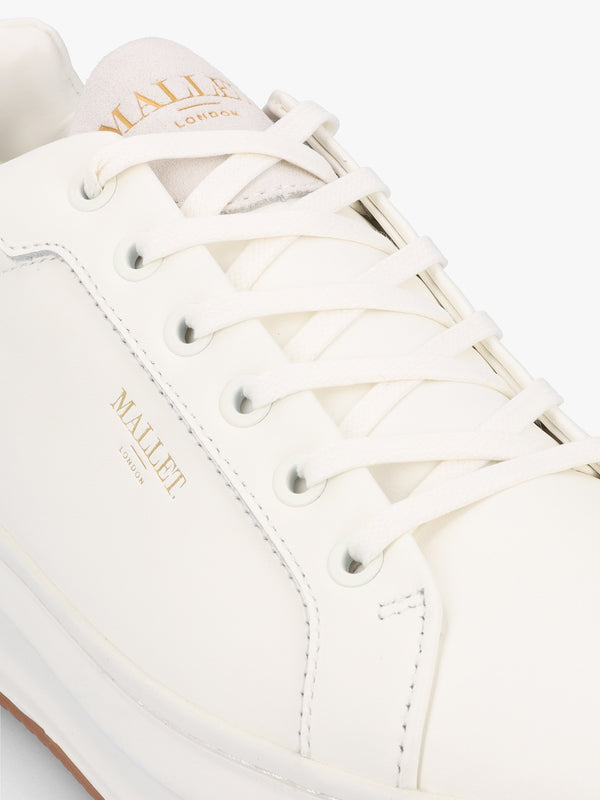 GRFTR White Leather Trainers