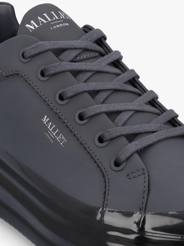 GRFTR Dip Dark Grey Leather Trainers