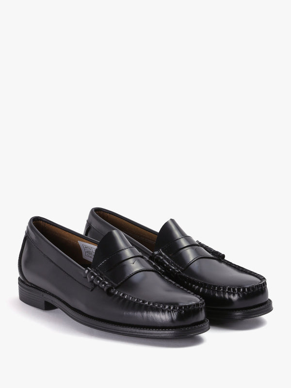 Mens Easy Weejun Larson Moc Penny Loafers In Black