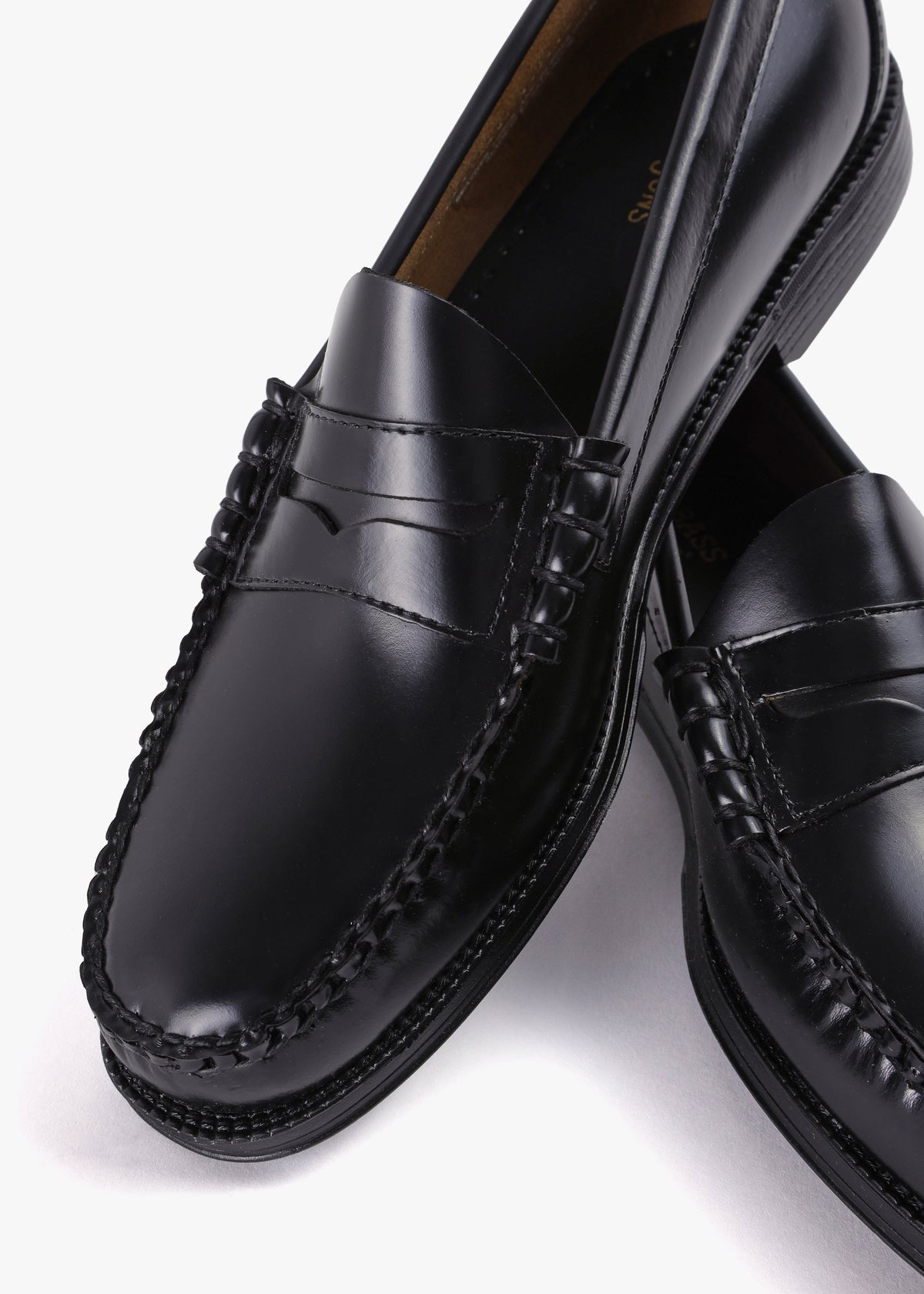 Mens Easy Weejun Larson Moc Penny Loafers In Black