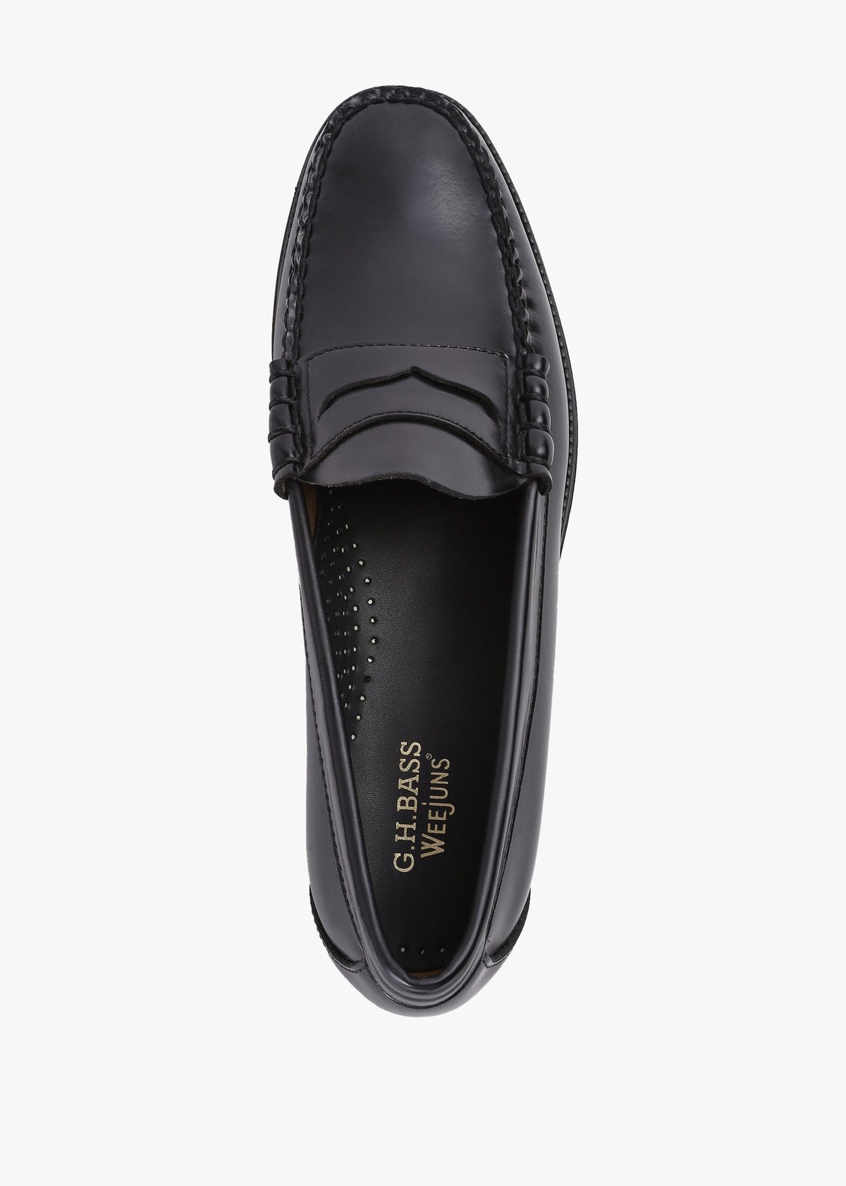 Mens Easy Weejun Larson Moc Penny Loafers In Black