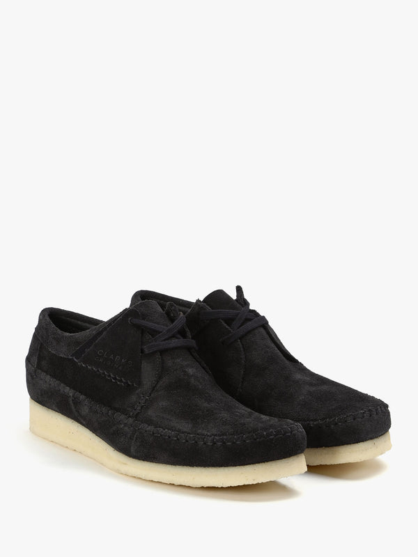 Men's Weaver Black Suede Lace Up Shoes