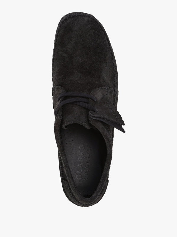 Men's Weaver Black Suede Lace Up Shoes