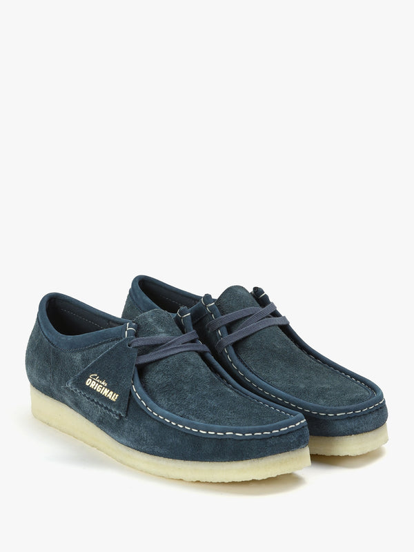 Men's Navy Suede Wallabee Shoes