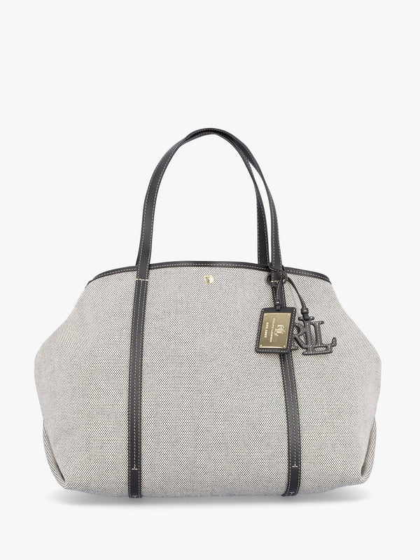 Large Emerie Black Canvas & Leather Tote Bag
