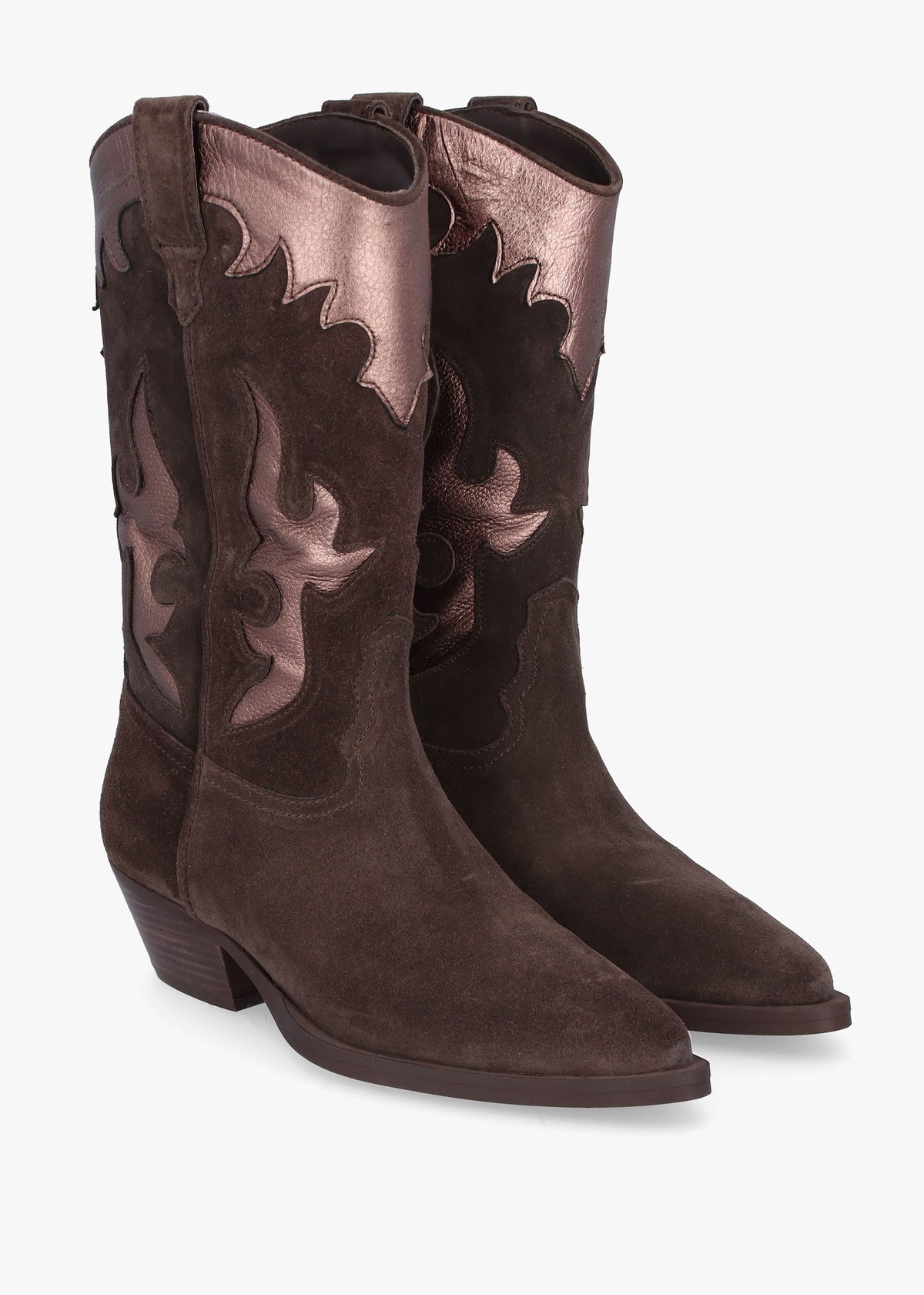 Amory Brown Suede Western Boots