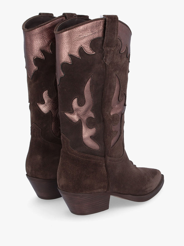 Amory Brown Suede Western Boots