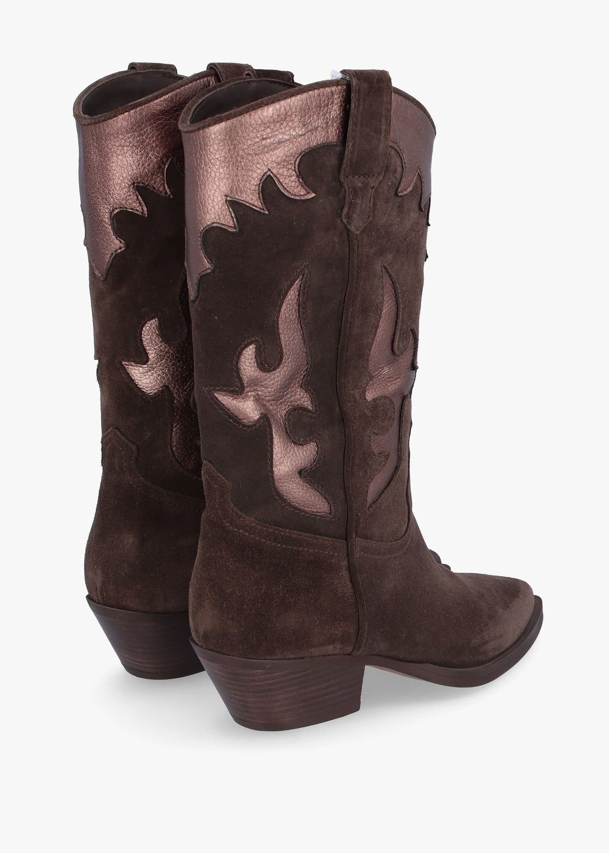 Amory Brown Suede Western Boots