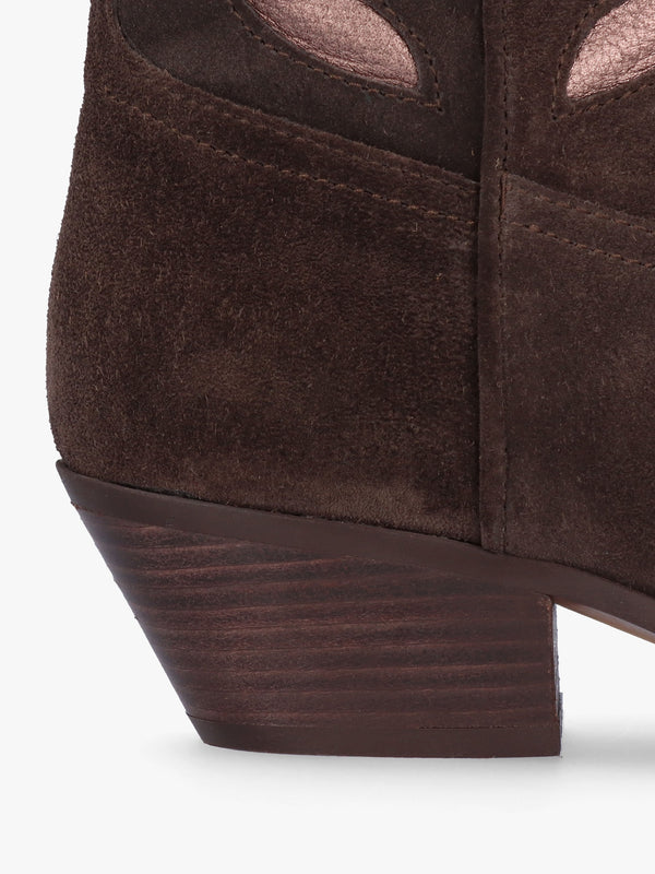 Amory Brown Suede Western Boots