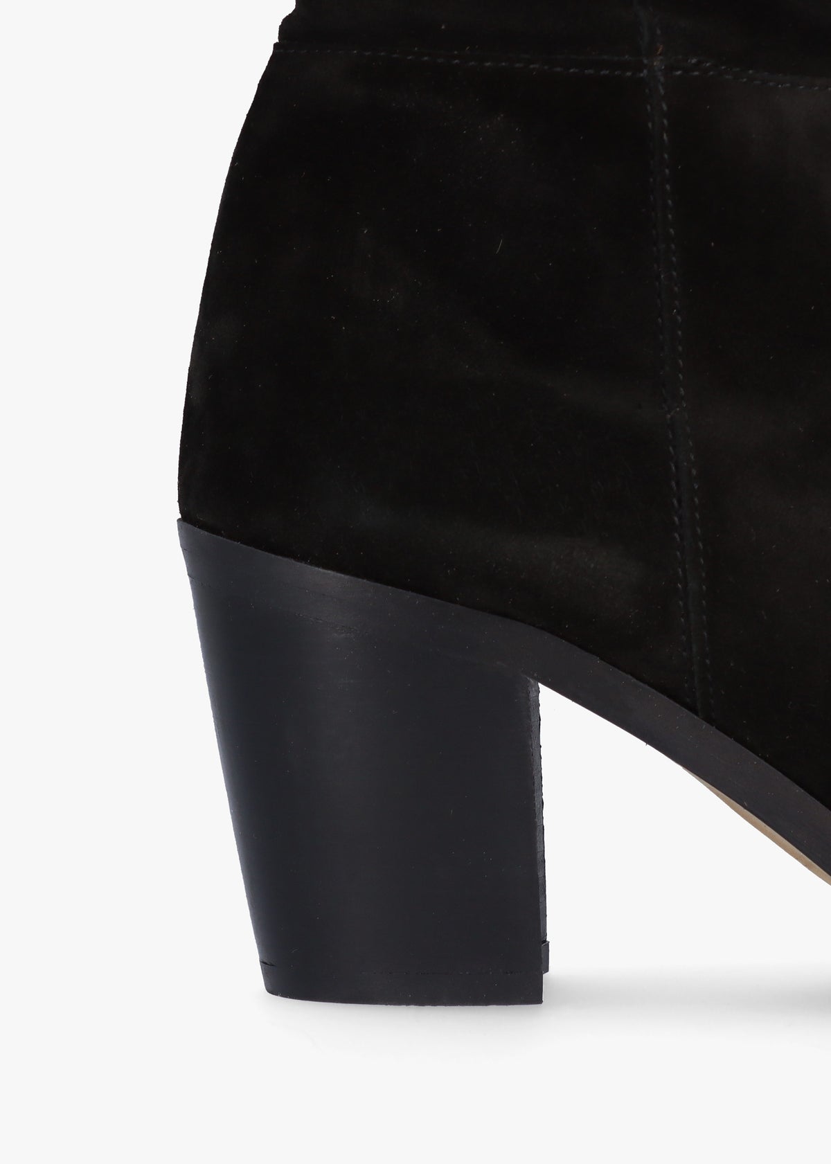 Arcola Black Suede Ruched Knee Boots