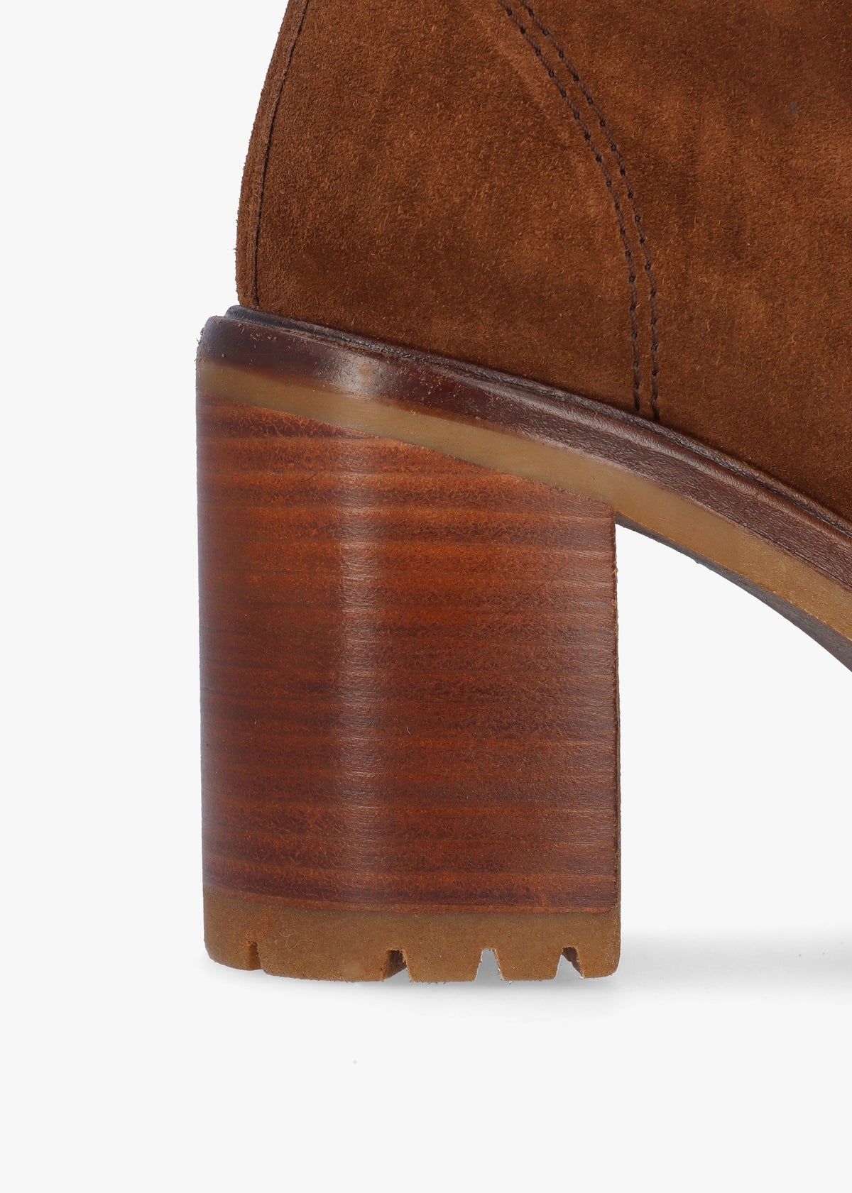 Carthage Tan Suede Platform Block Heel Ankle Boots