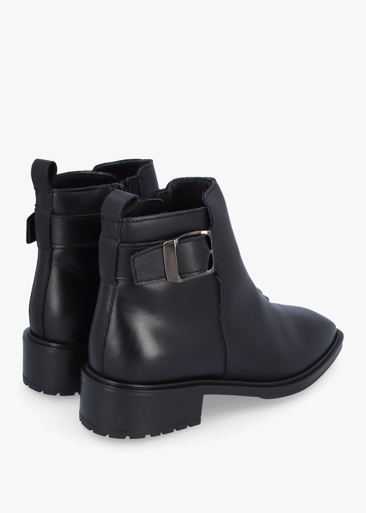 Drew Black Leather Ankle Boots