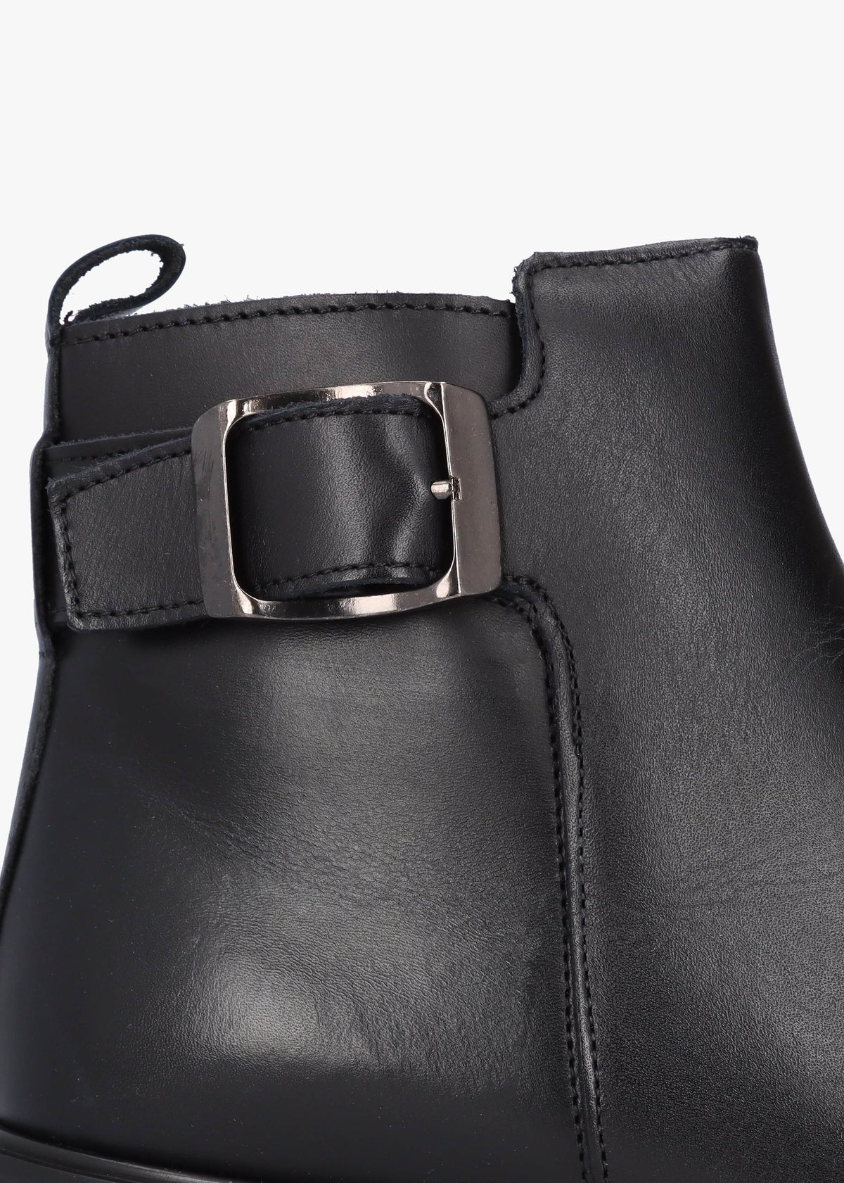 Drew Black Leather Ankle Boots