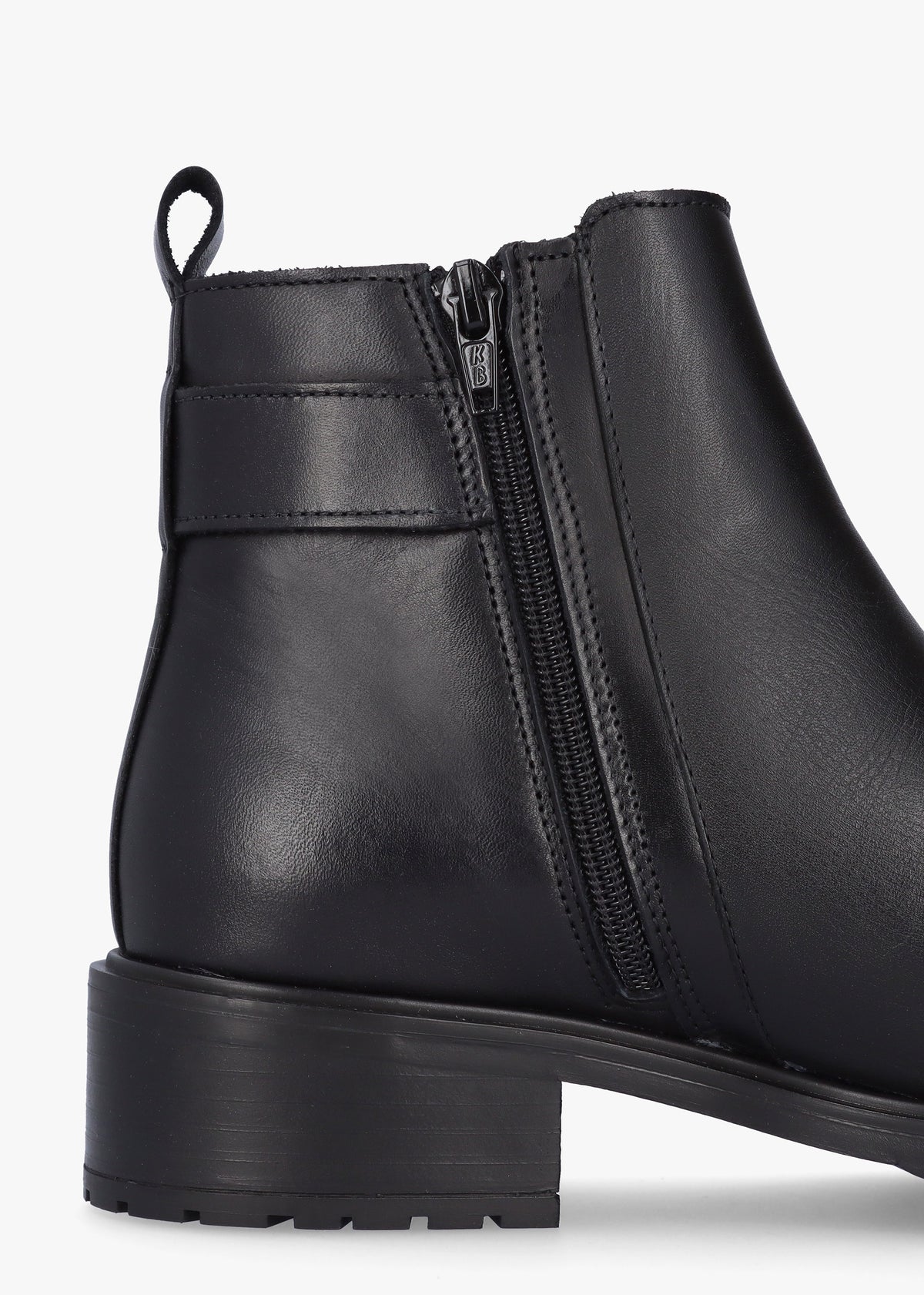 Drew Black Leather Ankle Boots