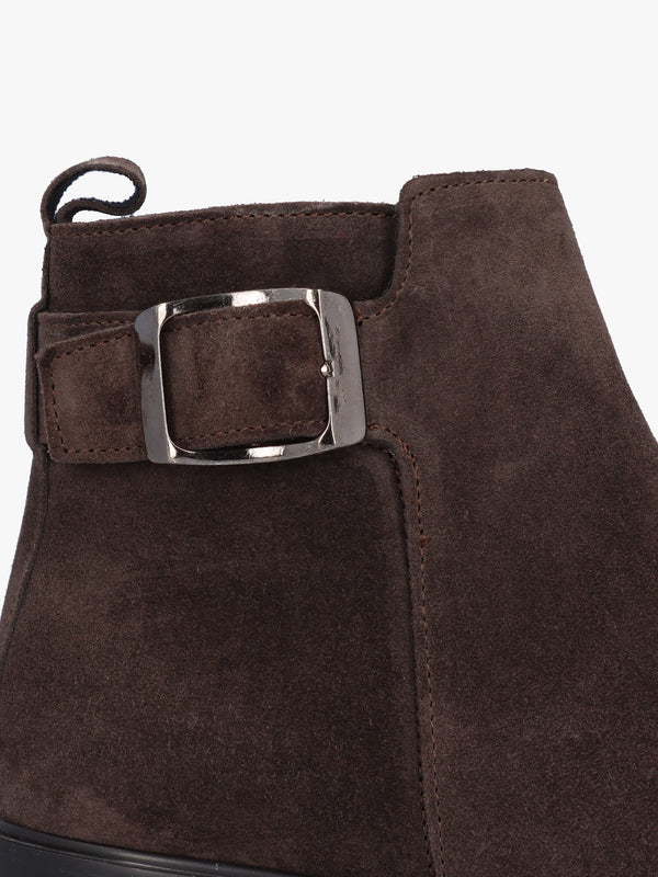 Drew Brown Suede Ankle Boots