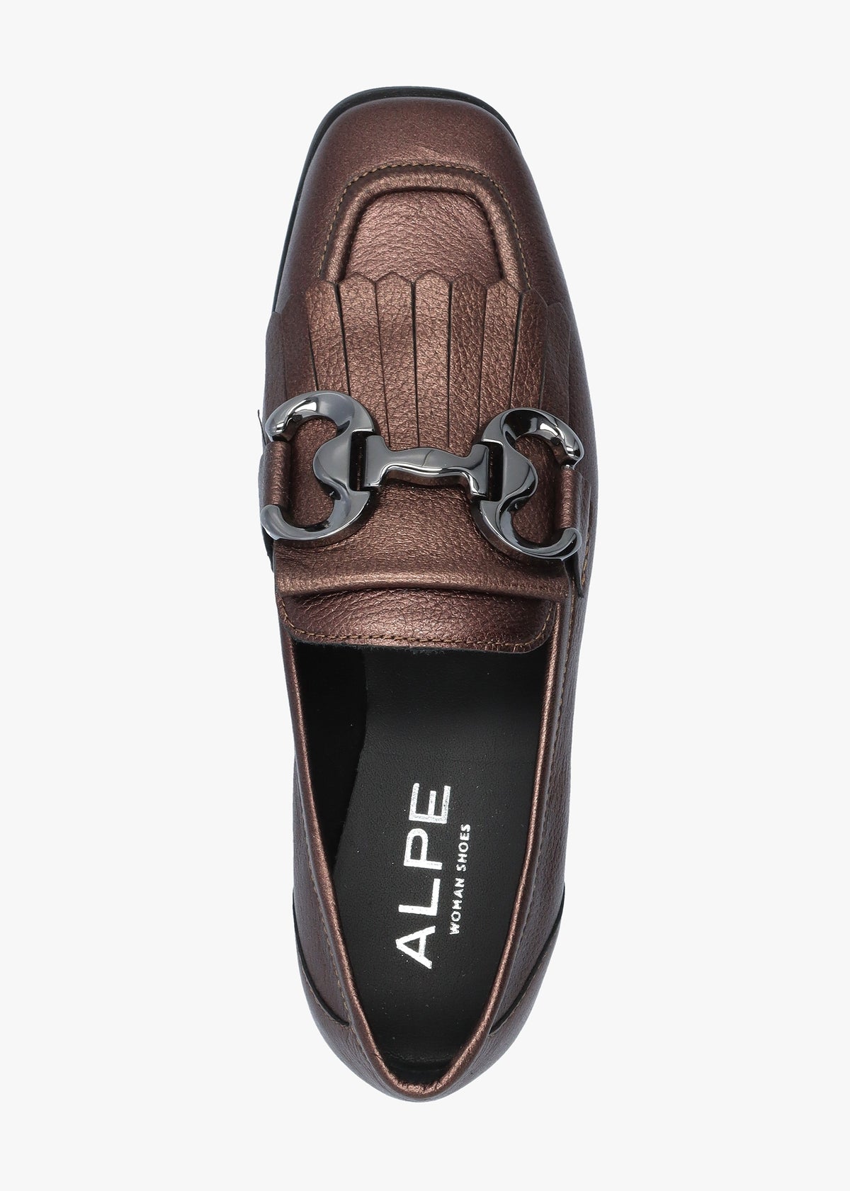 Forest Bronze Metallic Leather Loafers