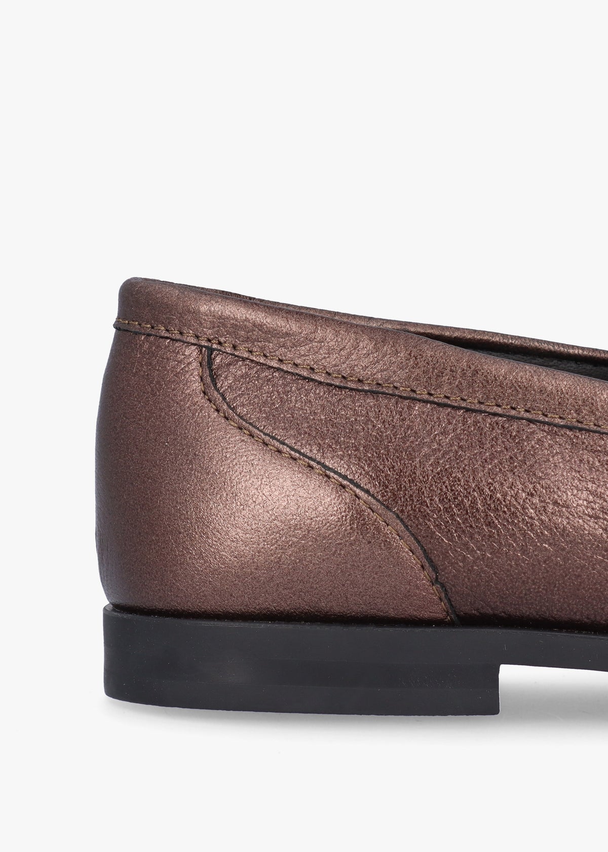 Forest Bronze Metallic Leather Loafers