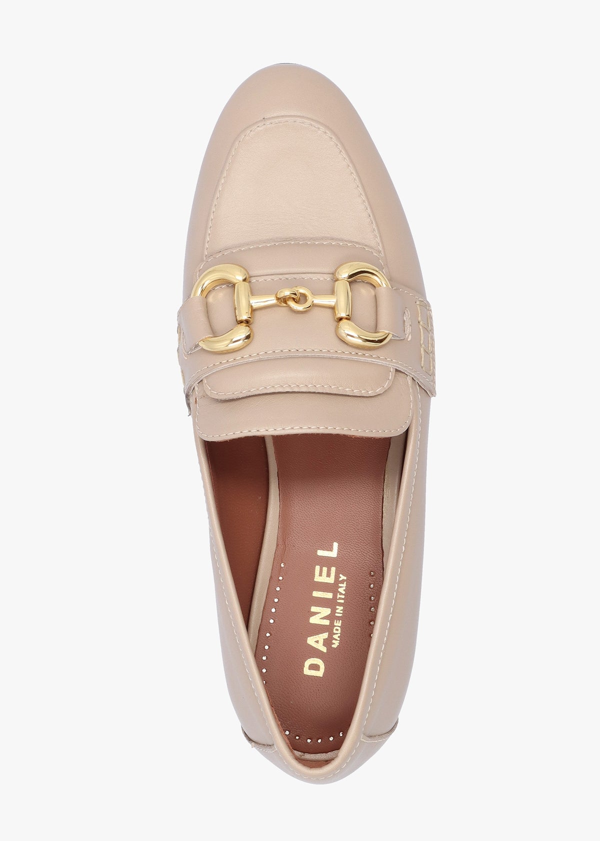 Compact Taupe Leather Loafers