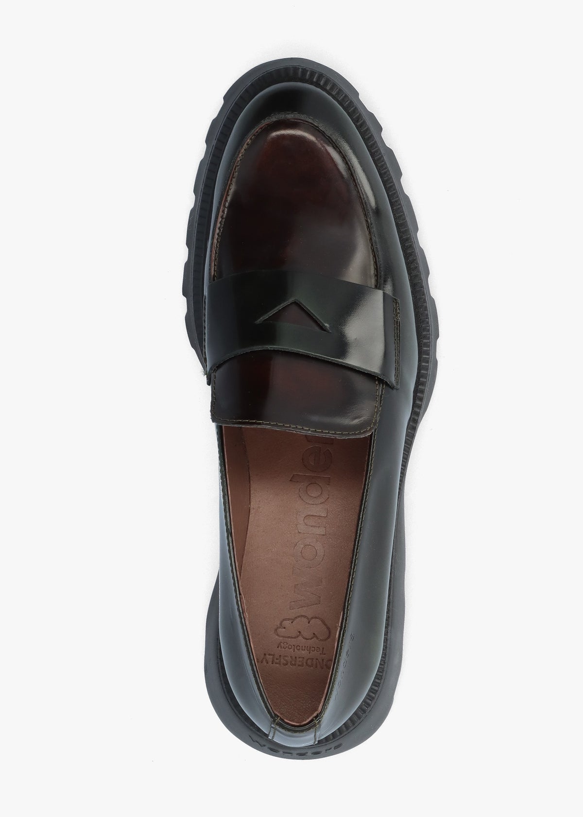 Devina Black Patent Leather Chunky Loafers