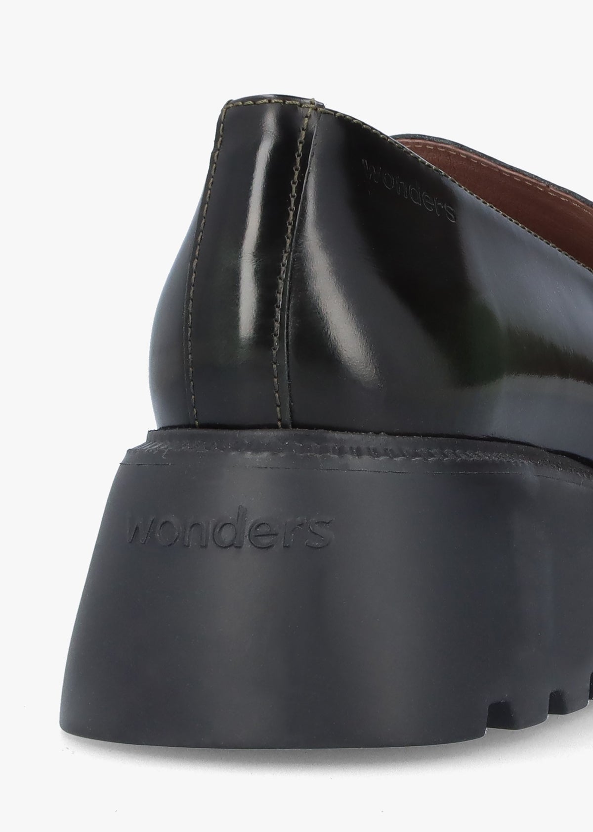 Devina Black Patent Leather Chunky Loafers