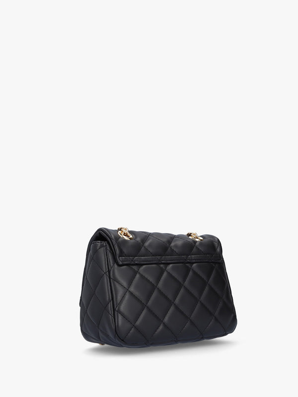Mini Ocarina Quilted Black Shoulder Bag