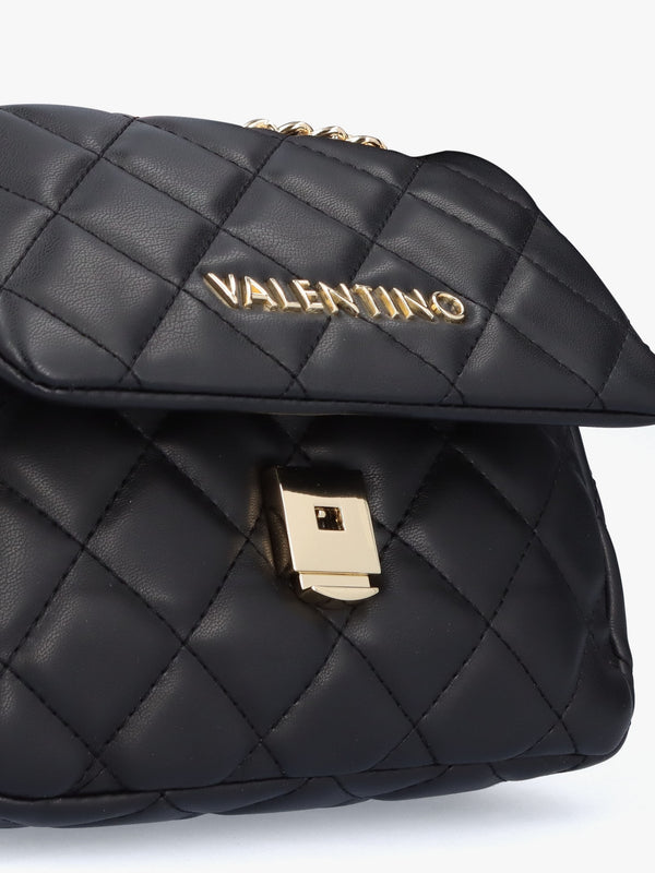 Mini Ocarina Quilted Black Shoulder Bag