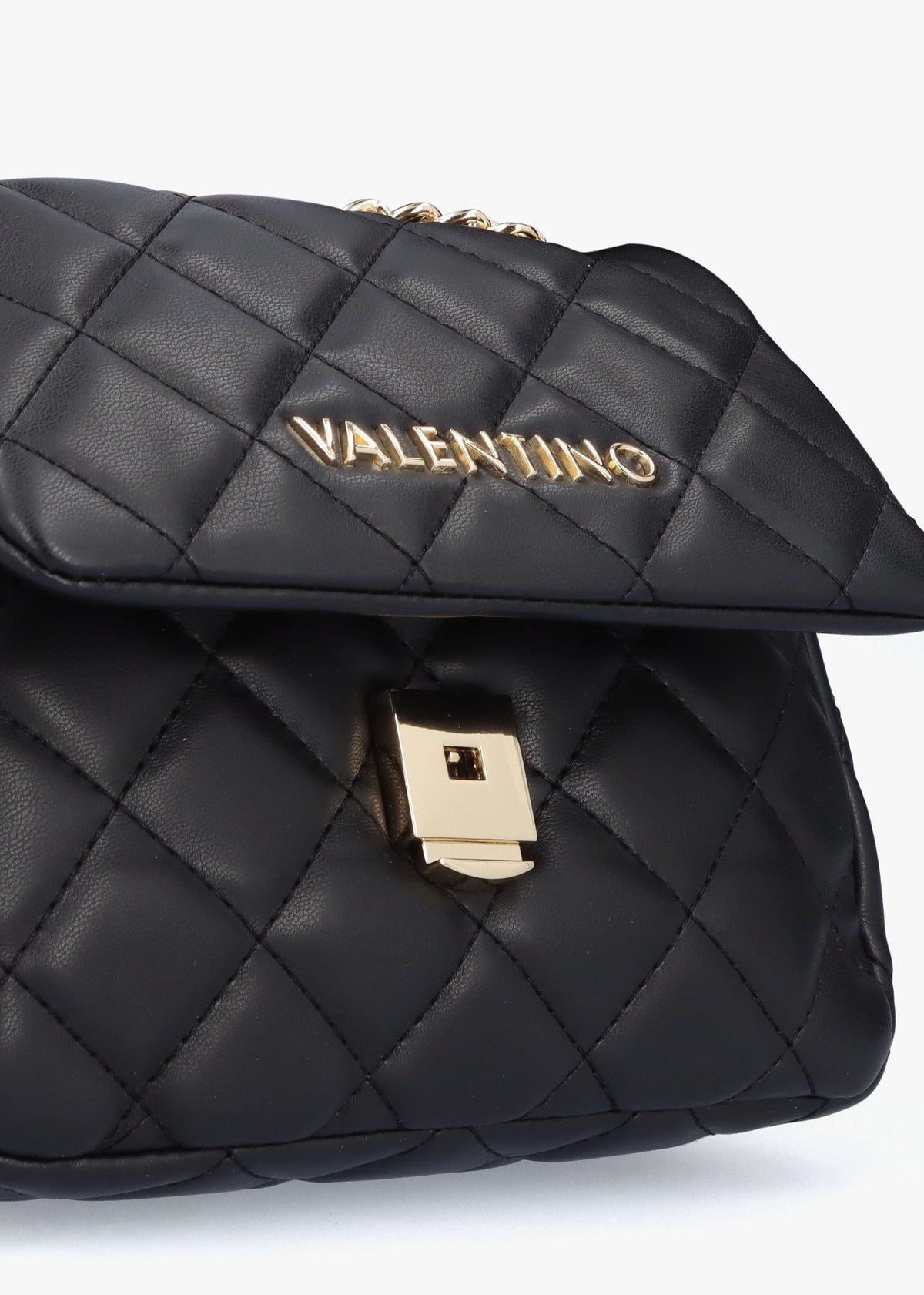 Mini Ocarina Quilted Black Shoulder Bag