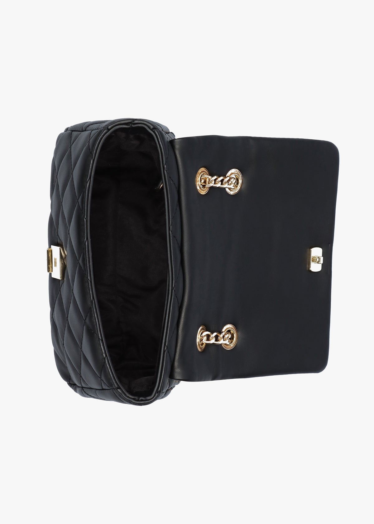 Mini Ocarina Quilted Black Shoulder Bag