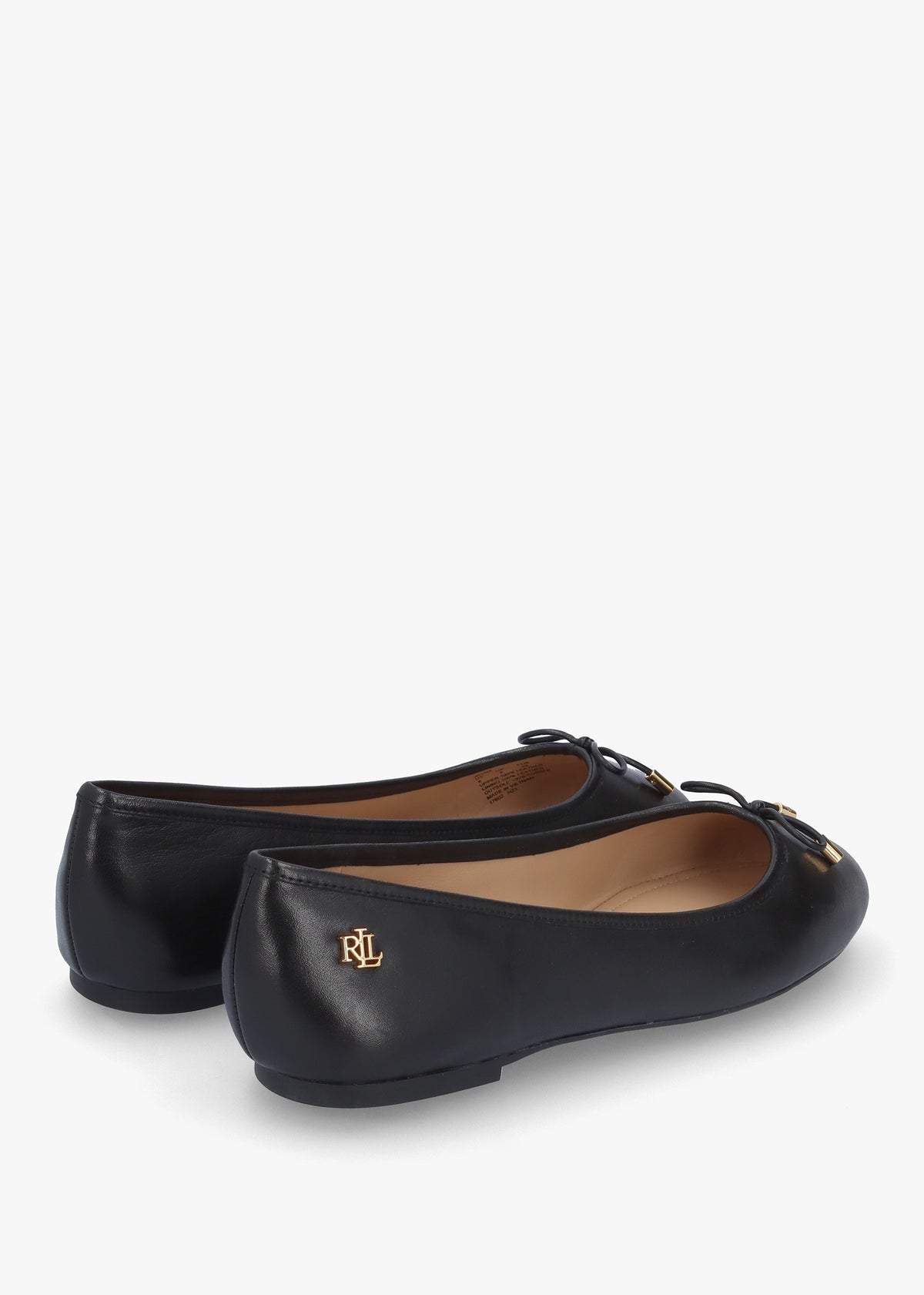 Jayna Black Leather Ballet Pumps