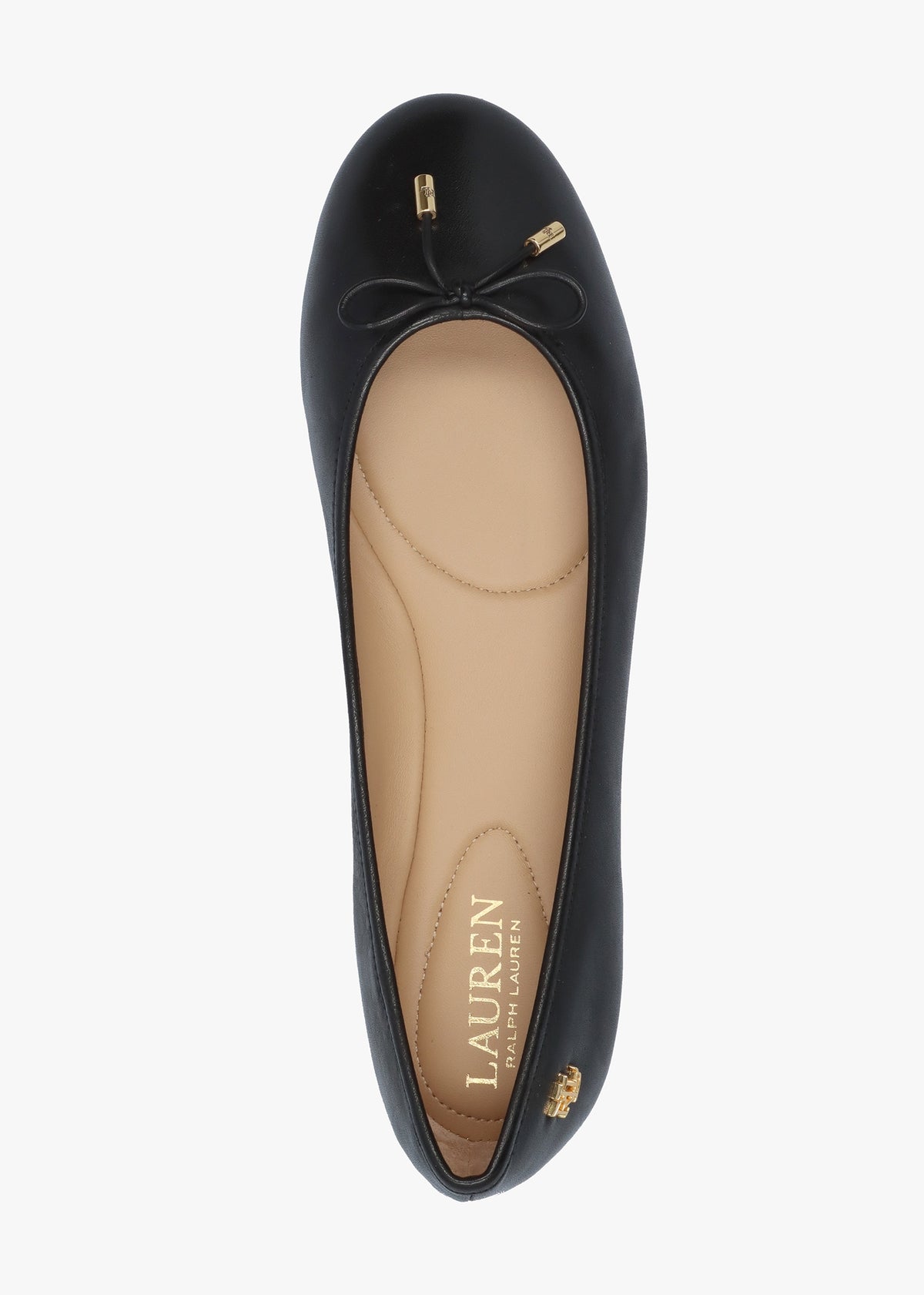 Jayna Black Leather Ballet Pumps