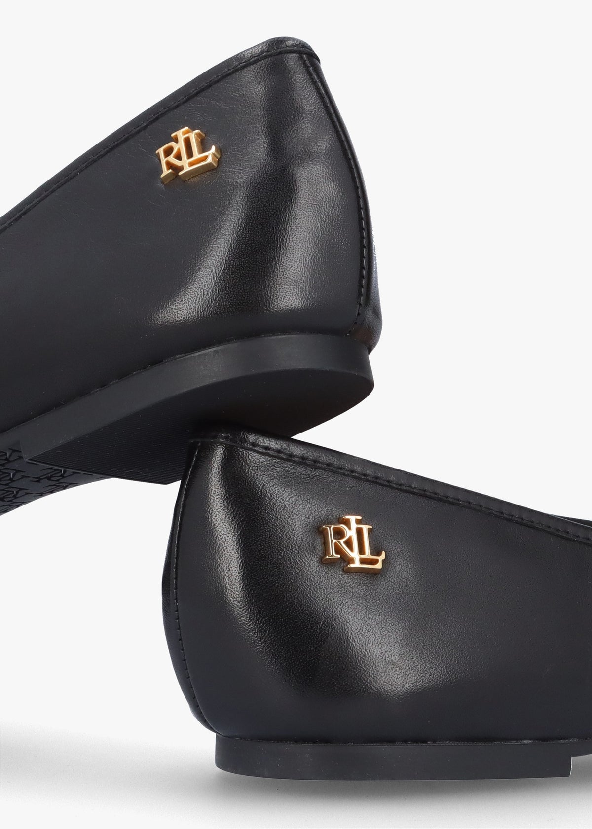 Jayna Black Leather Ballet Pumps