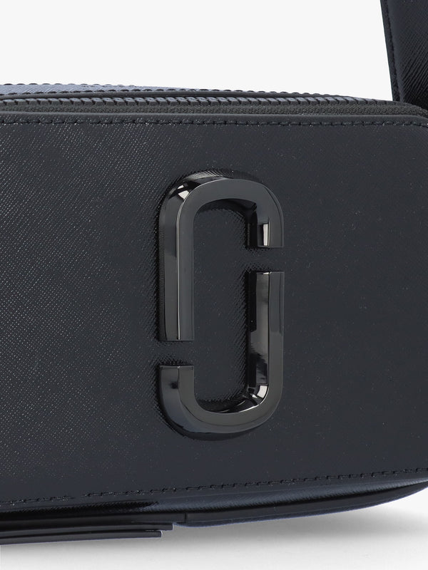 The Slingshot Black Leather Shoulder Bag