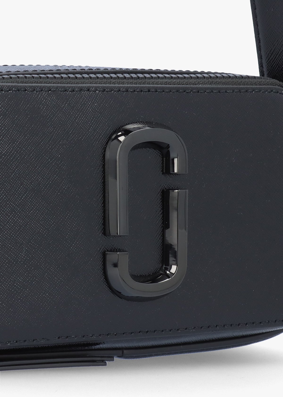 The Slingshot Black Leather Shoulder Bag